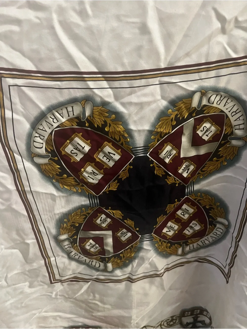 Vintage 100% Silk HARVARD scarf